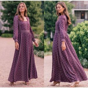 Gal Meets Glam Collection Freya Square Neck Printed Maxi Dress 6